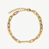 Vibrant Rainbow Paperclip Bracelet